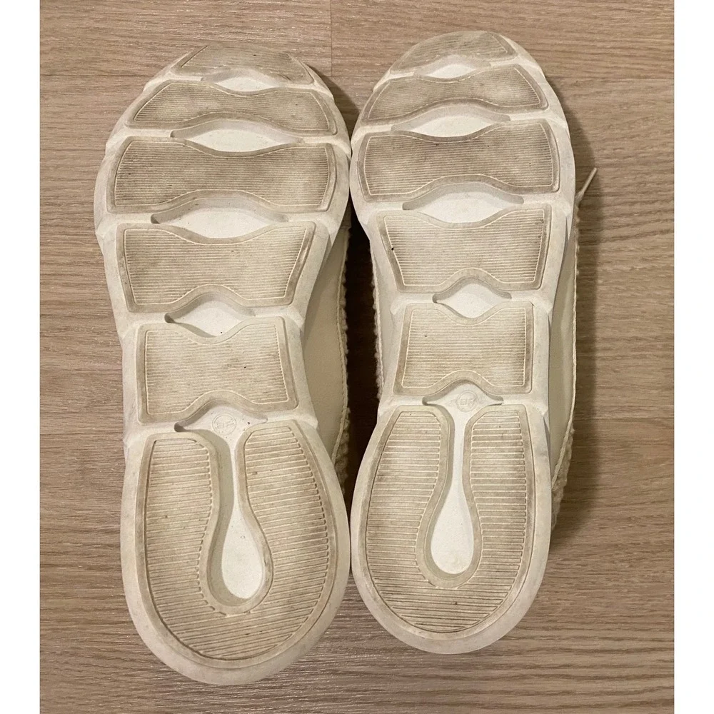 Sezane Sama‎ Sneakers 40 US 9 Ecru Multi Woven Crochet Suede Shoes Preppy Boho